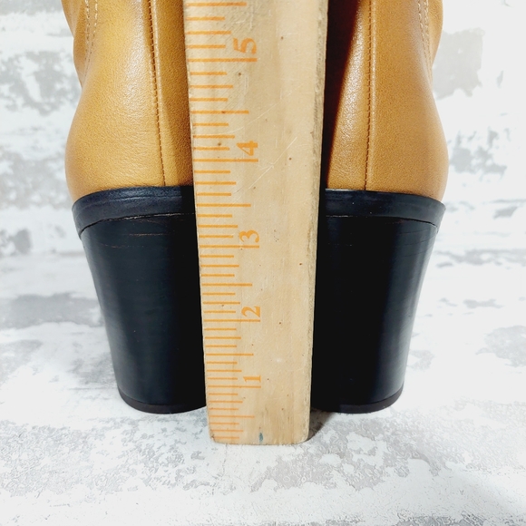 New Franco Sarto Glenice 2 Women Faux Leather Block Heel Tall Boots O580 - Picture 7 of 12